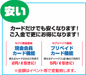 カードを入れるだけでも安くなる